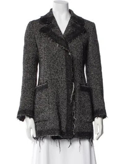 Pre-owned Derek Lam Tweed Pattern Jacket In Black