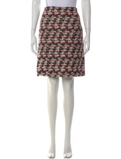 Pre-owned Derek Lam Tweed Pattern Mini Skirt In Black