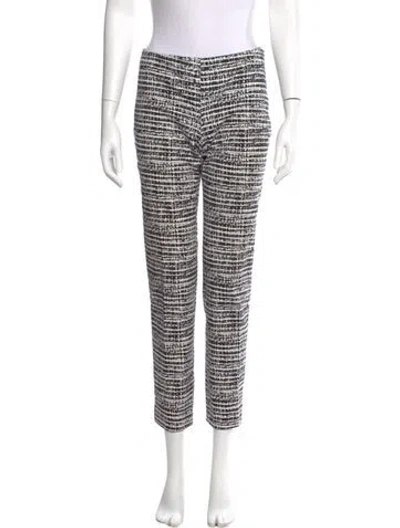 Pre-owned Derek Lam Tweed Pattern Straight Leg Pants In Black