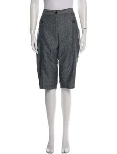 Pre-owned Derek Lam Tweed Pattern Straight Leg Pants In Green
