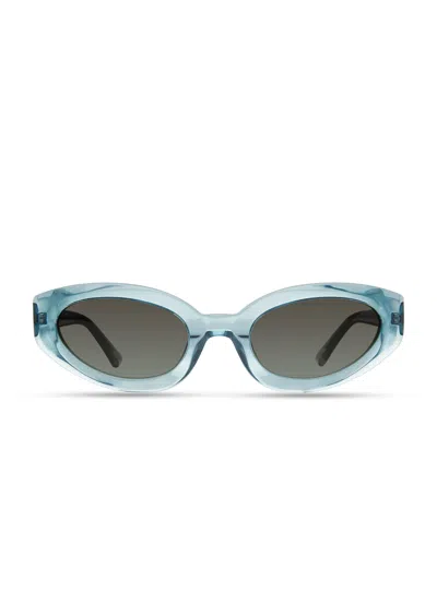 Derek Lam Vesper Narrow Cat Eye Sunglasses In Blue