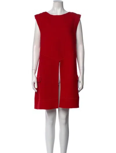 Pre-owned Derek Lam Virgin Wool Bateau Neckline Sweater In Red