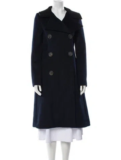 Pre-owned Derek Lam Virgin Wool Coat In Blue