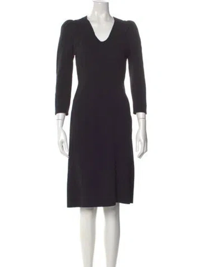 Pre-owned Derek Lam Virgin Wool Knee-length Dress In Black