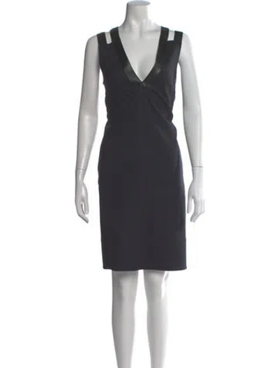 Pre-owned Derek Lam Virgin Wool Knee-length Dress In Black