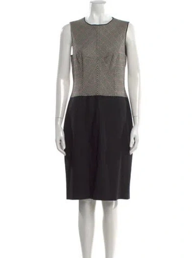 Pre-owned Derek Lam Virgin Wool Knee-length Dress In Black