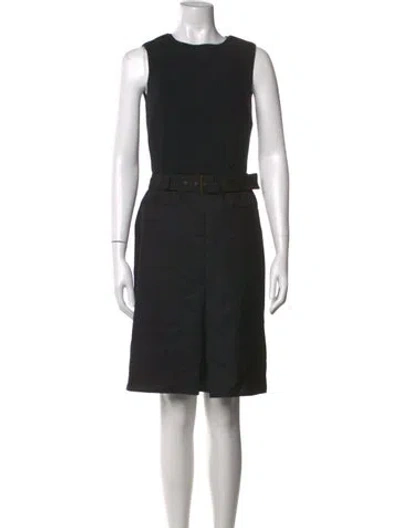 Pre-owned Derek Lam Virgin Wool Knee-length Dress In Black