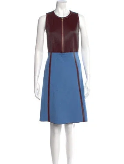 Pre-owned Derek Lam Virgin Wool Knee-length Dress In Blue