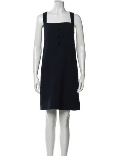 Pre-owned Derek Lam Virgin Wool Knee-length Dress In Blue