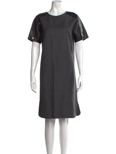 Pre-owned Derek Lam Virgin Wool Knee-length Dress In Gray