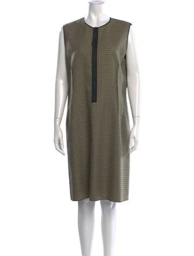 Pre-owned Derek Lam Virgin Wool Knee-length Dress In Neutral
