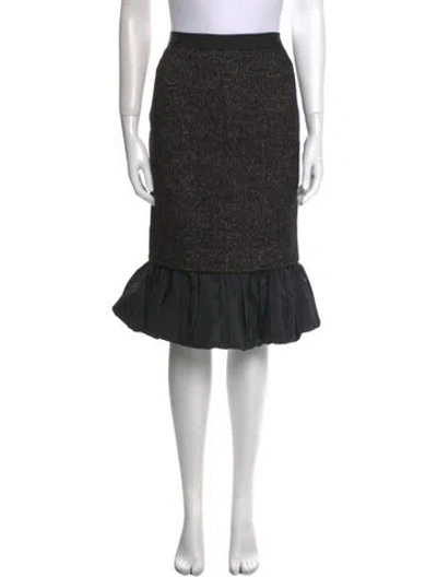 Pre-owned Derek Lam Virgin Wool Knee-length Skirt In Black