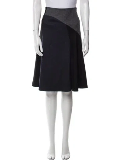 Pre-owned Derek Lam Virgin Wool Knee-length Skirt In Blue