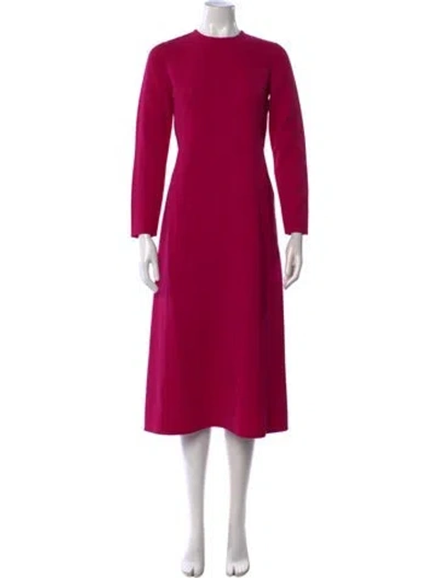Pre-owned Derek Lam Virgin Wool Midi Length Dress In Pink