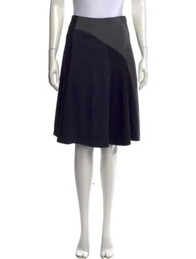Pre-owned Derek Lam Virgin Wool Midi Length Skirt In Grey