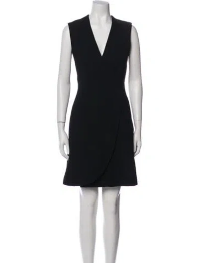 Pre-owned Derek Lam Virgin Wool Mini Dress In Black