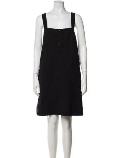 Pre-owned Derek Lam Virgin Wool Mini Dress In Black