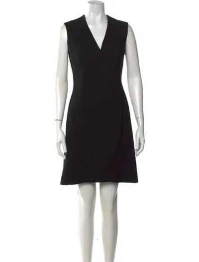 Pre-owned Derek Lam Virgin Wool Mini Dress In Black/white