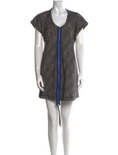 Pre-owned Derek Lam Virgin Wool Mini Dress In Gray
