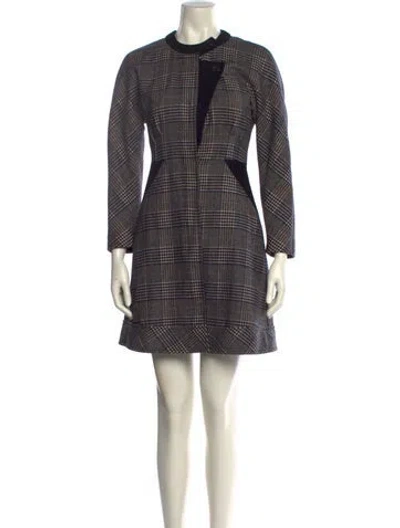 Pre-owned Derek Lam Virgin Wool Mini Dress In Multi