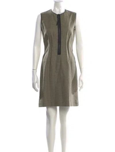 Pre-owned Derek Lam Virgin Wool Mini Dress In Neutral