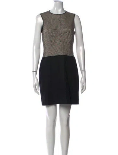 Pre-owned Derek Lam Virgin Wool Mini Dress In Neutrals
