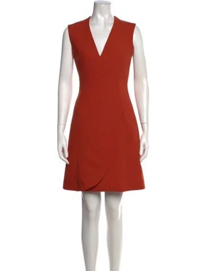 Pre-owned Derek Lam Virgin Wool Mini Dress In Orange