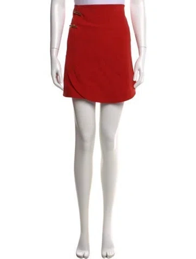 Pre-owned Derek Lam Virgin Wool Mini Skirt In Orange