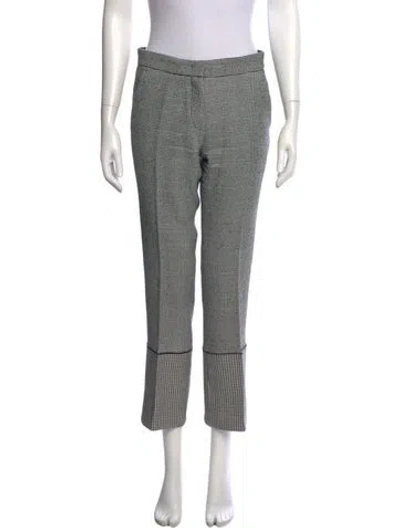 Pre-owned Derek Lam Virgin Wool Straight Leg Pants In Black