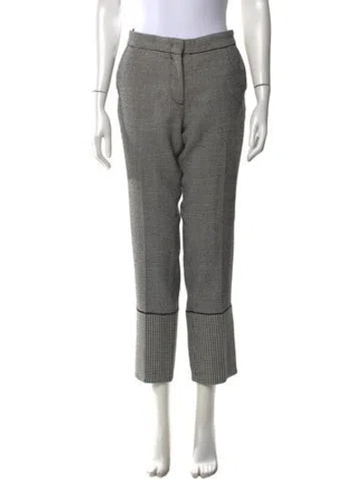 Pre-owned Derek Lam Virgin Wool Straight Leg Pants In Black