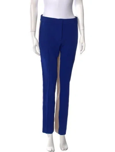 Pre-owned Derek Lam Virgin Wool Straight Leg Pants In Blue