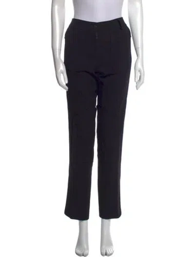 Pre-owned Derek Lam Virgin Wool Straight Leg Pants In Blue