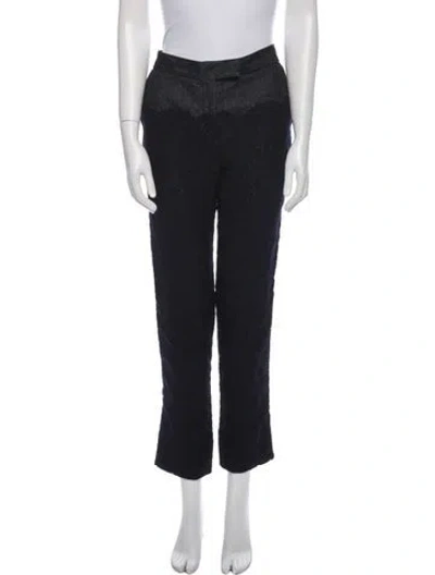 Pre-owned Derek Lam Virgin Wool Straight Leg Pants In Blue