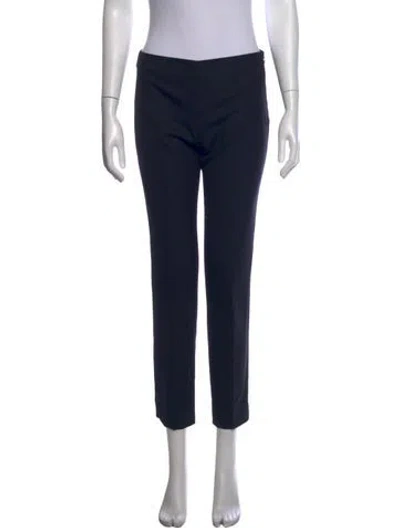 Pre-owned Derek Lam Virgin Wool Straight Leg Pants In Blue