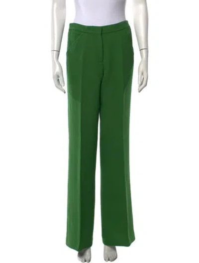 Pre-owned Derek Lam Virgin Wool Straight Leg Pants In Green