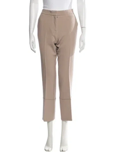 Pre-owned Derek Lam Virgin Wool Straight Leg Pants In Neutrals