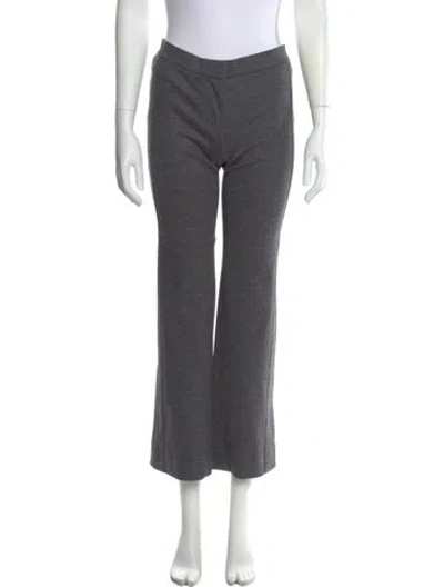 Pre-owned Derek Lam Virgin Wool Wide Leg Pants In Gray