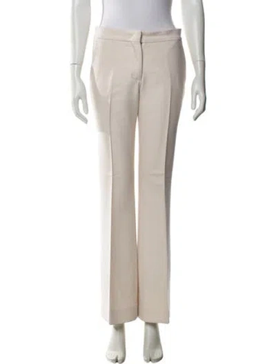 Pre-owned Derek Lam Virgin Wool Wide Leg Pants In Neutral