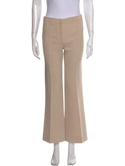 Pre-owned Derek Lam Virgin Wool Wide Leg Pants In Neutral