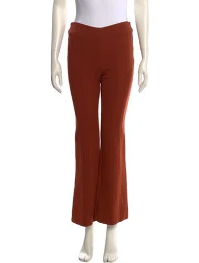 Pre-owned Derek Lam Virgin Wool Wide Leg Pants In Orange