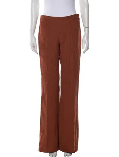 Pre-owned Derek Lam Virgin Wool Wide Leg Pants W/ Tags In Orange