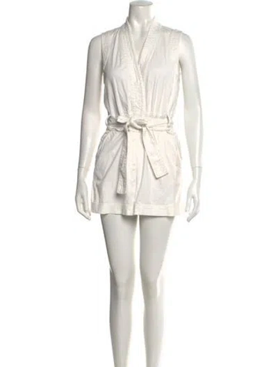 Pre-owned Derek Lam V-neck Jumpsuit In White