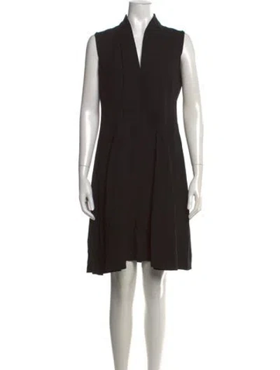 Pre-owned Derek Lam V-neck Knee-length Dress In Black