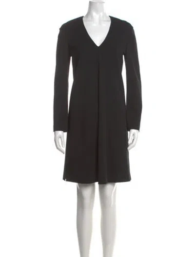 Pre-owned Derek Lam V-neck Knee-length Dress In Gray