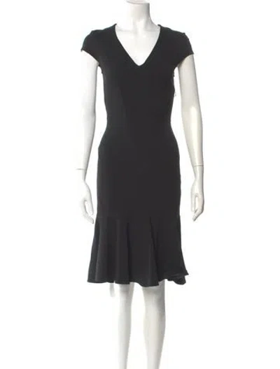 Pre-owned Derek Lam V-neck Knee-length Dress In Gray