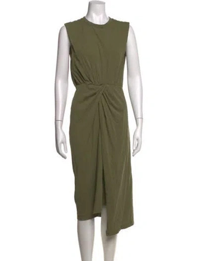 Pre-owned Derek Lam V-neck Knee-length Dress In Green