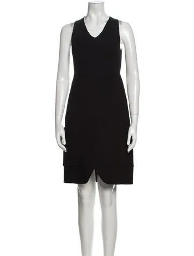 Pre-owned Derek Lam V-neck Mini Dress In Black