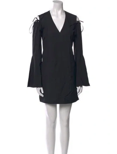 Pre-owned Derek Lam V-neck Mini Dress In Blue