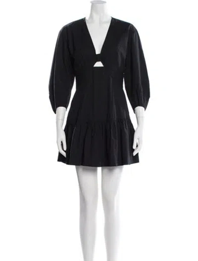 Pre-owned Derek Lam V-neck Mini Dress In Blue