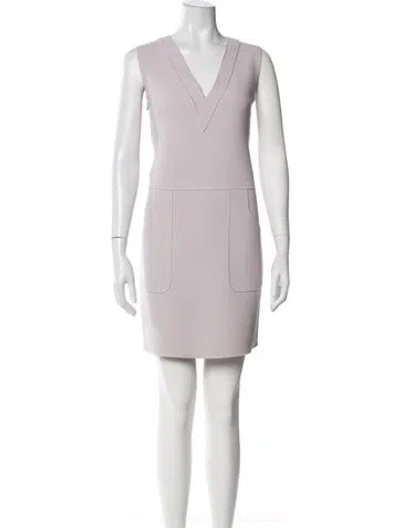 Pre-owned Derek Lam V-neck Mini Dress In Purple